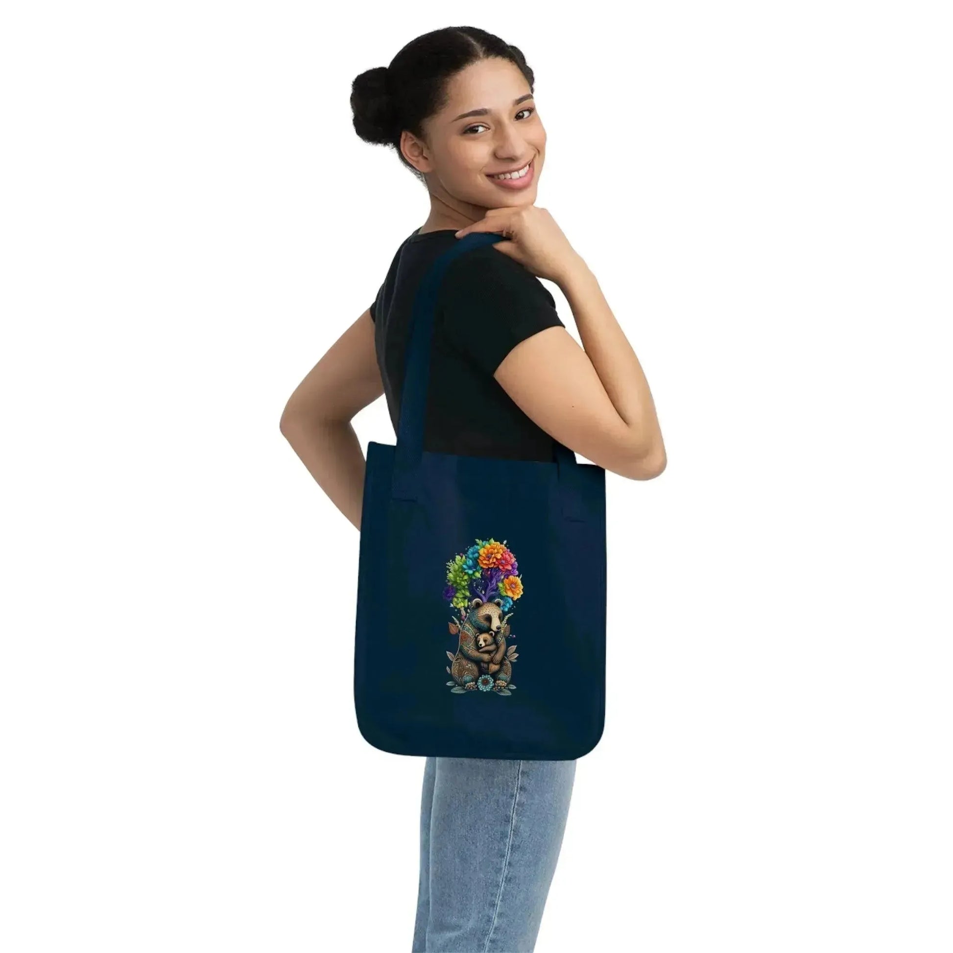 Abstract Mom And Baby Bear Under TreeLife Tote Bag - Vkamian