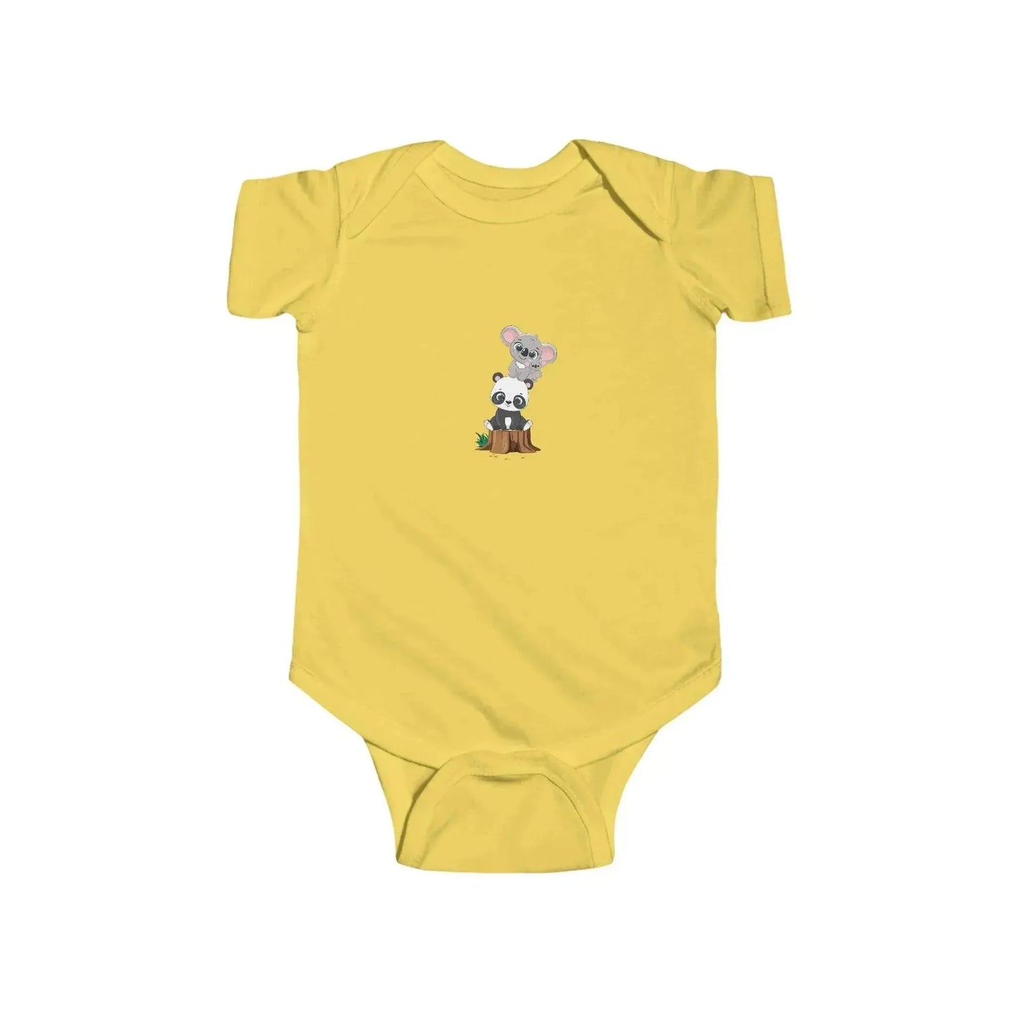 Adorable Panda Bear and Koala Print Baby Onesie - Vkamian