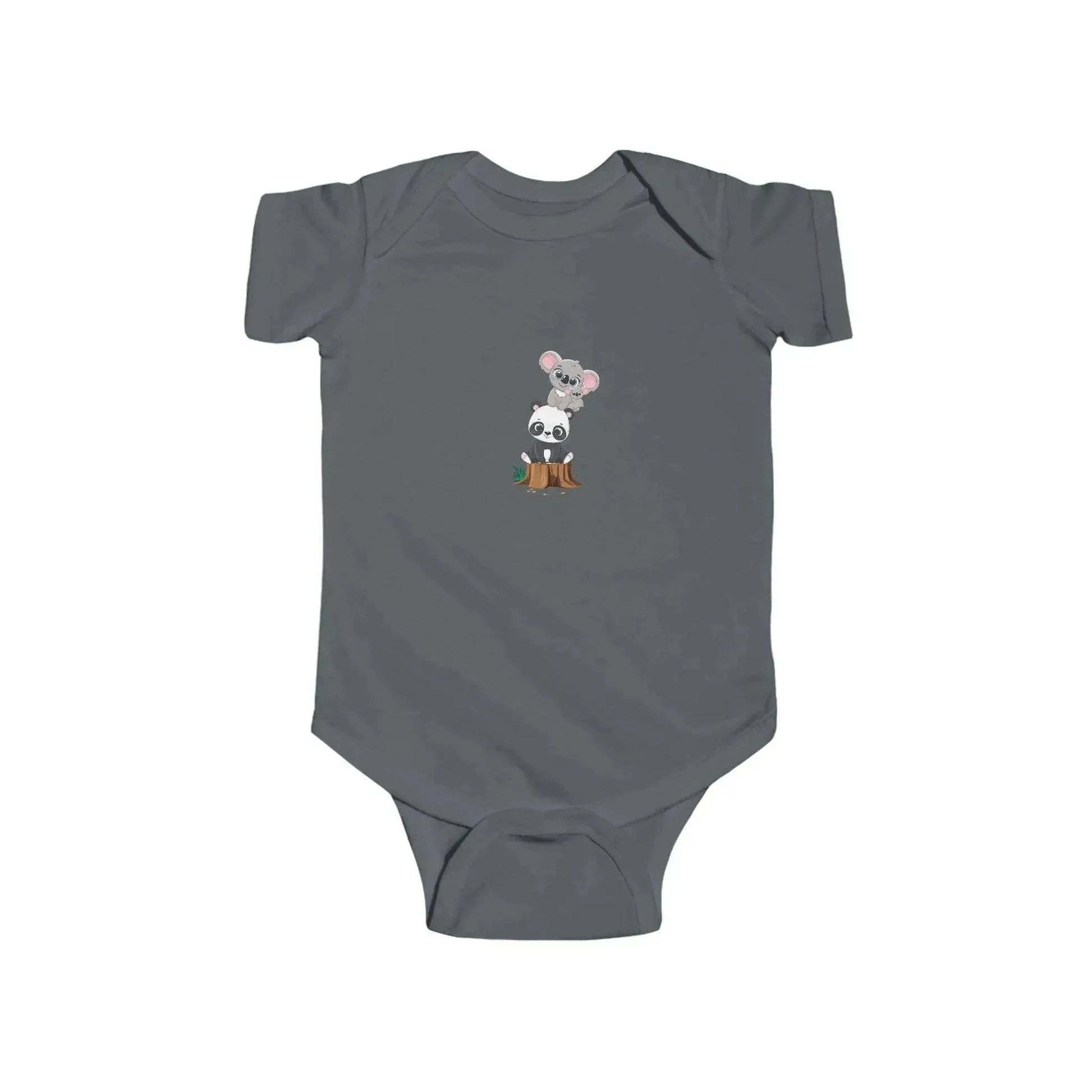 Adorable Panda Bear and Koala Print Baby Onesie - Vkamian