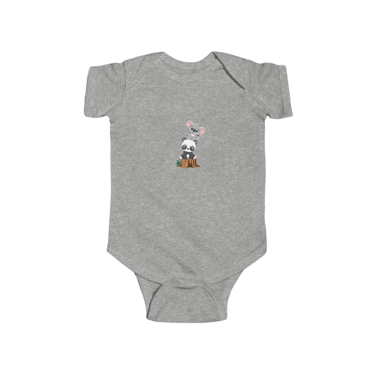 Adorable Panda Bear and Koala Print Baby Onesie - Vkamian