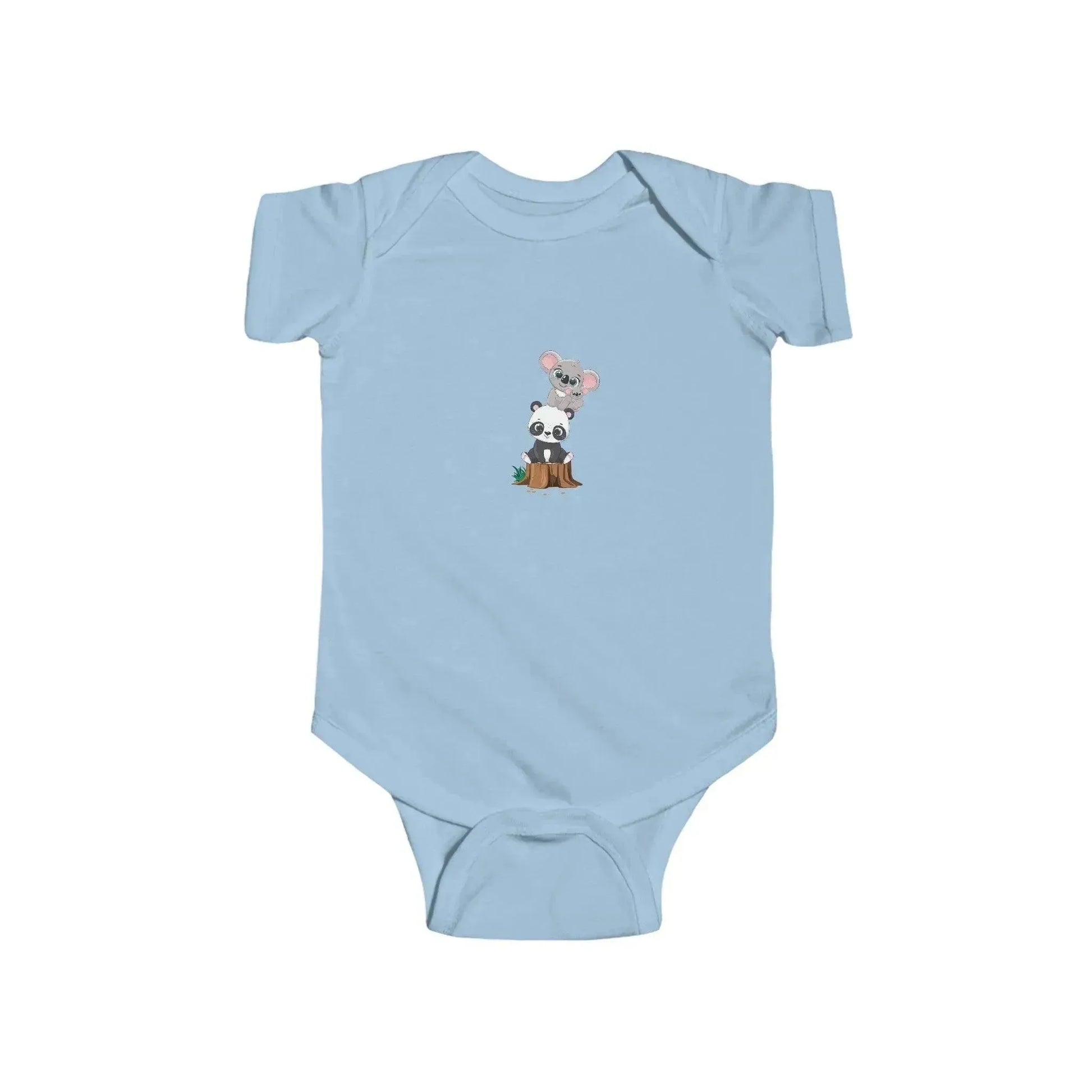 Adorable Panda Bear and Koala Print Baby Onesie - Vkamian