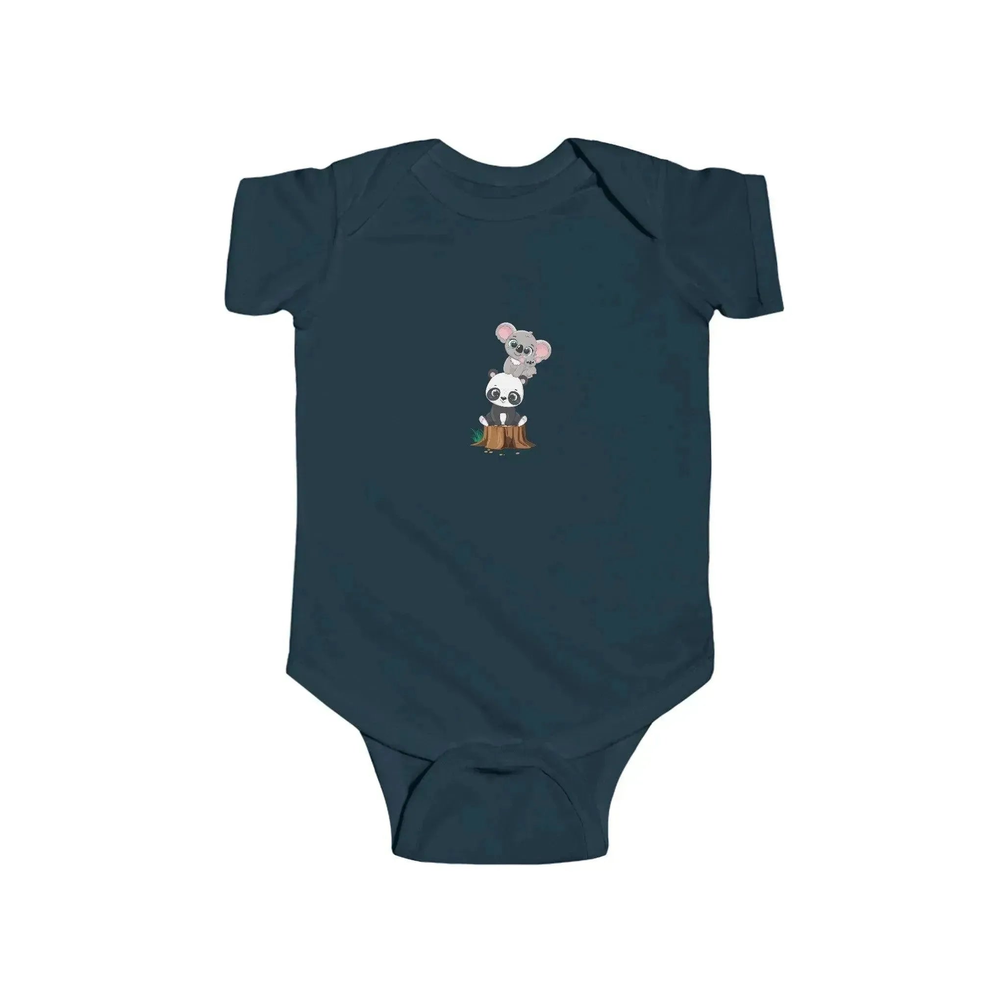 Adorable Panda Bear and Koala Print Baby Onesie Vkamian