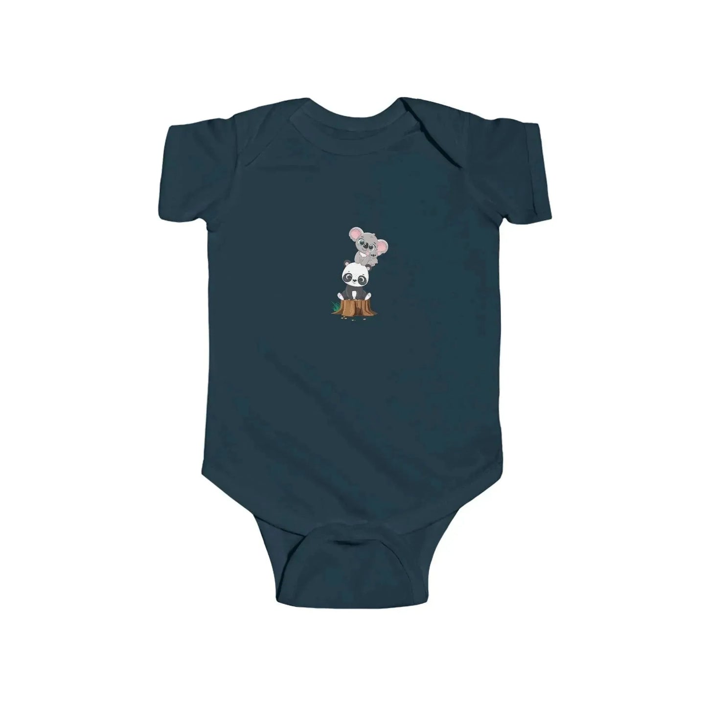 Adorable Panda Bear and Koala Print Baby Onesie - Vkamian