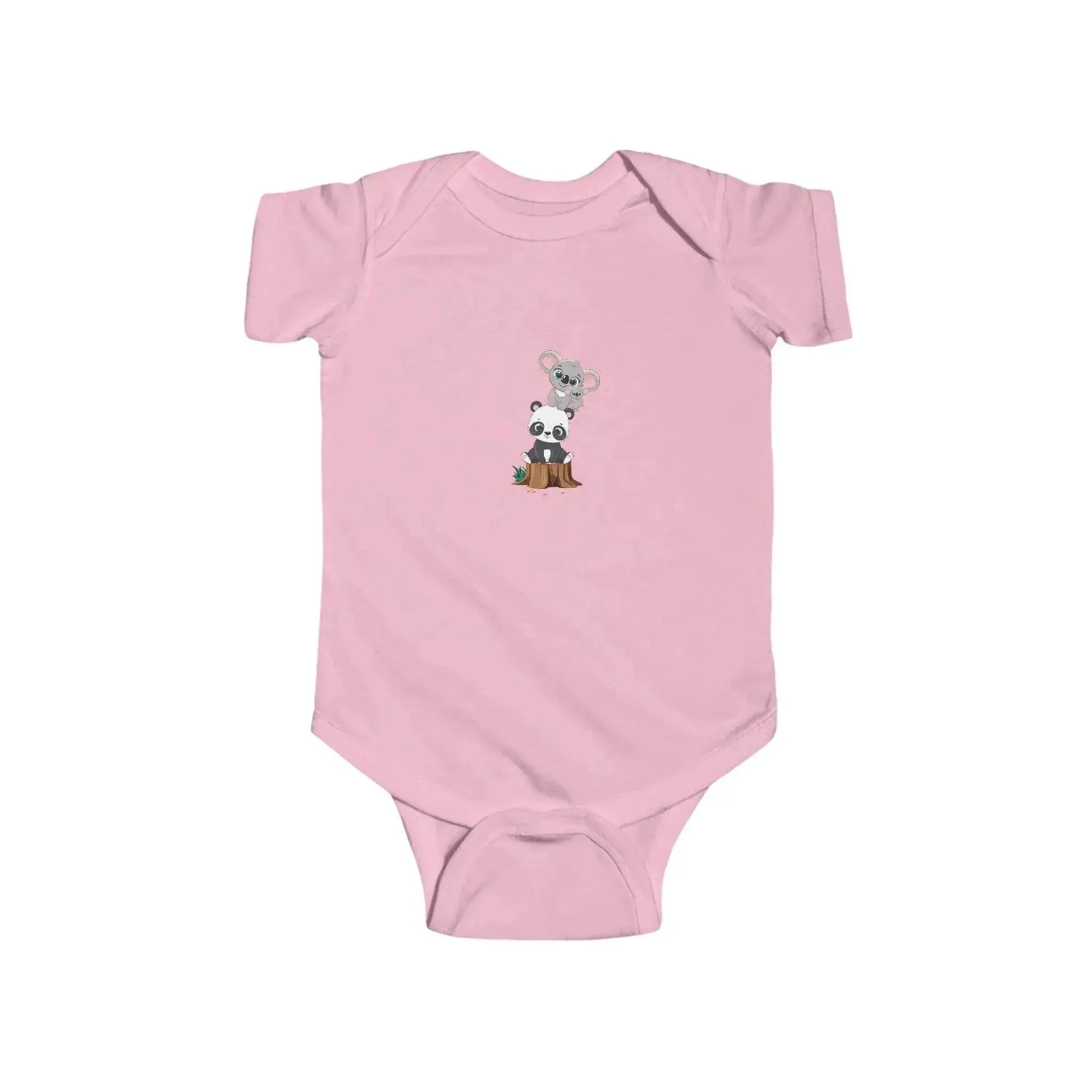 Adorable Panda Bear and Koala Print Baby Onesie - Vkamian