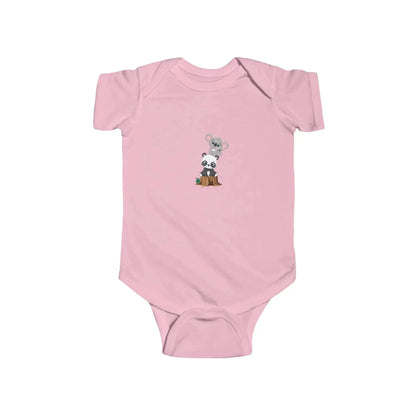 Adorable Panda Bear and Koala Print Baby Onesie - Vkamian