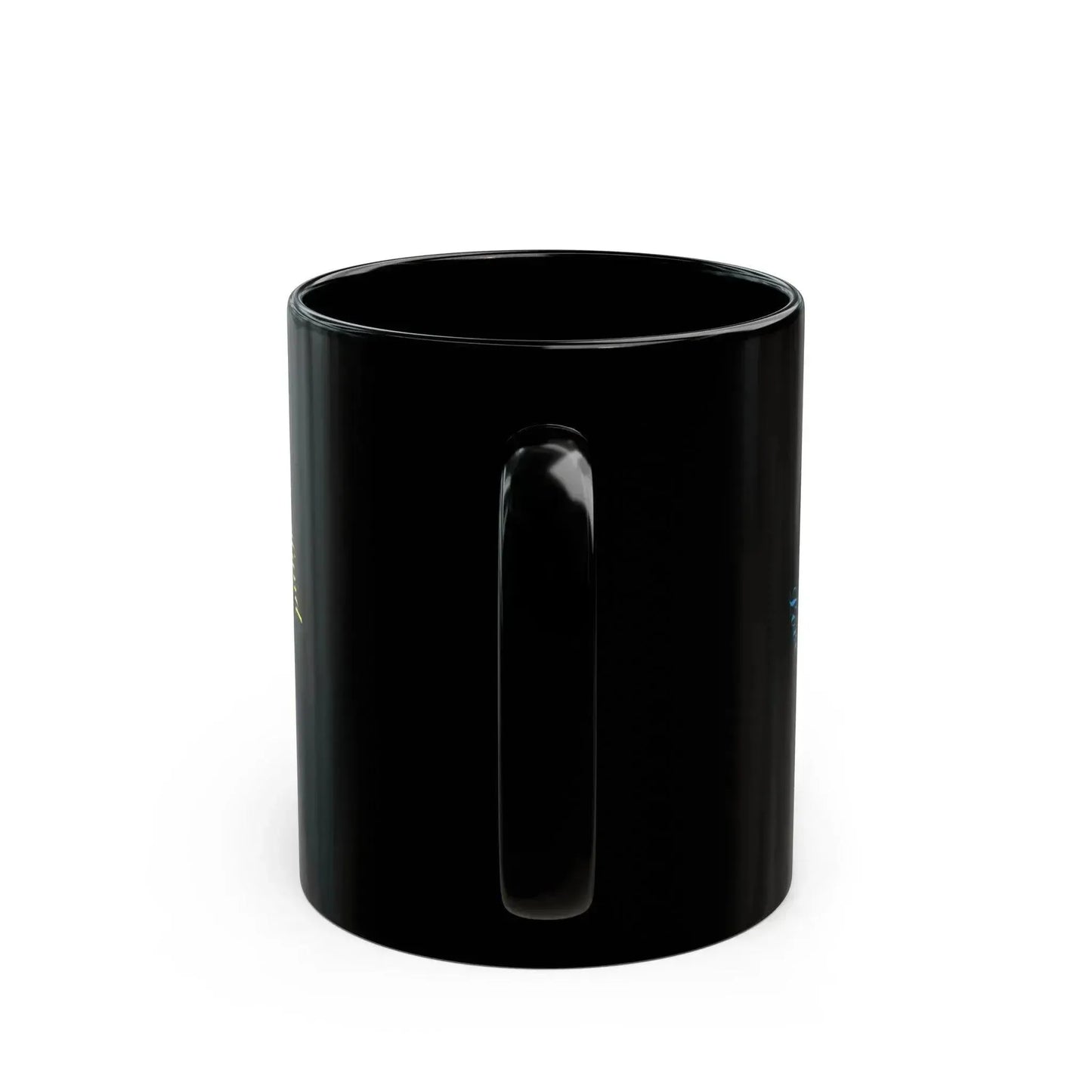 Aesthetic Floral And Heart Black Ceramic Mug - Vkamian