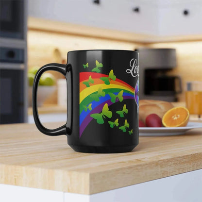 Aesthetic LGBT Love Wins Black Ceramic Mug (11oz, 15oz) - Vkamian