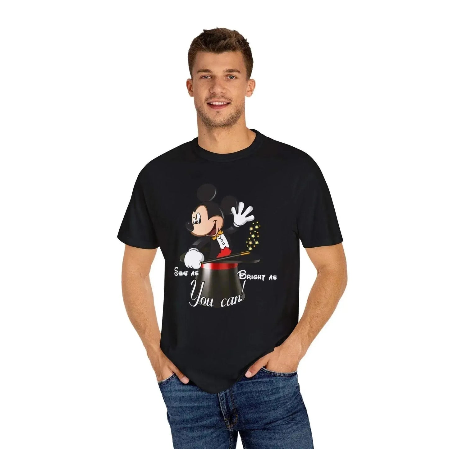 Aesthetic Magic Mickey Unisex Garment-Dyed T-shirt - Vkamian