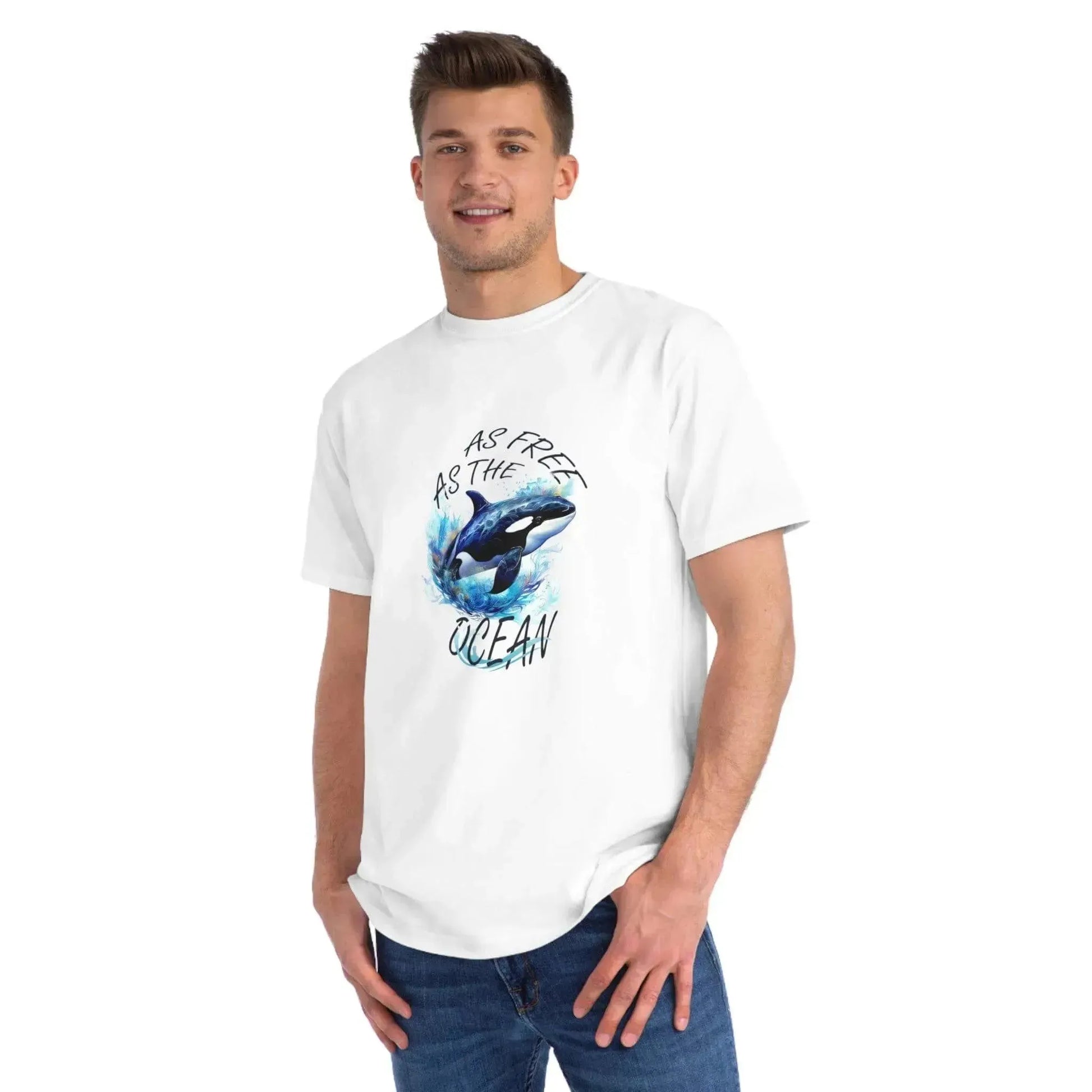 Aesthetic Ocean Dolphin Organic Unisex Classic T-Shirt - Vkamian