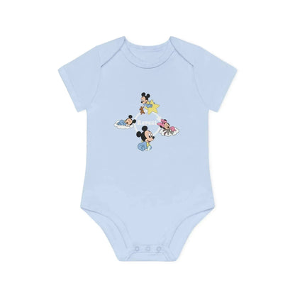 Baby Mickey Mouse Baby Organic Short Sleeve Bodysuit - Vkamian