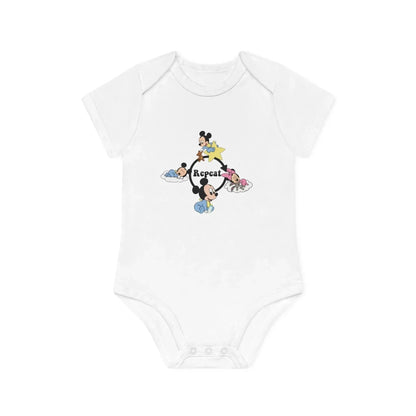 Baby Mickey Mouse Baby Organic Short Sleeve Bodysuit - Vkamian