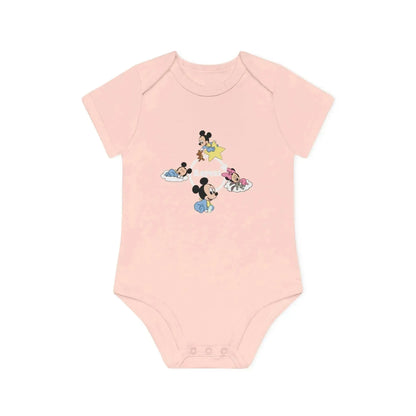 Baby Mickey Mouse Baby Organic Short Sleeve Bodysuit - Vkamian