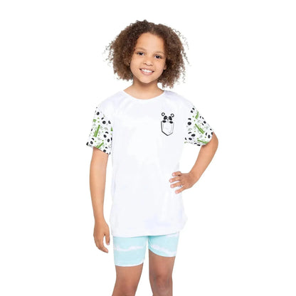 Bamboo Panda Bears Over Printed Kids T-Shirt - Vkamian