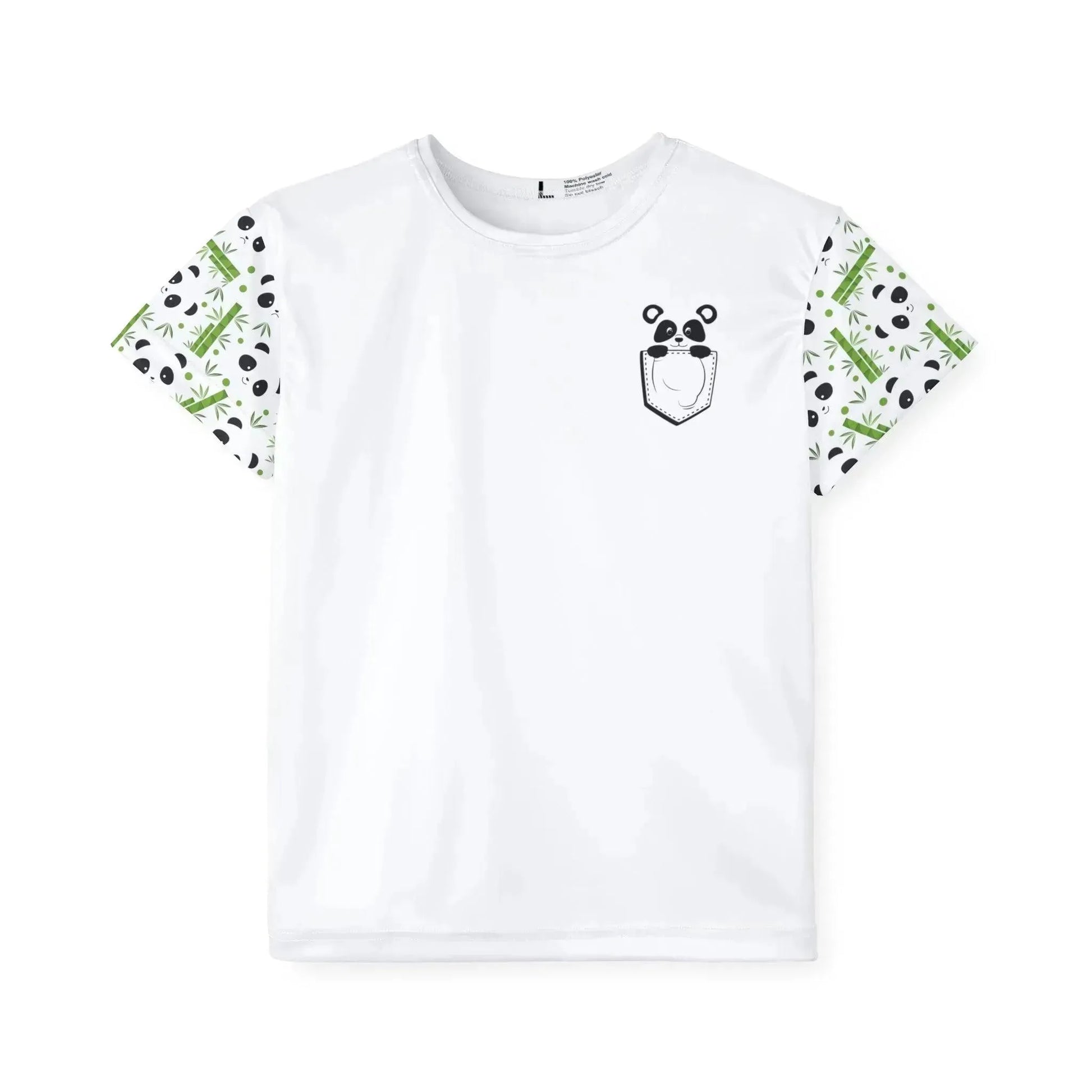 Bamboo Panda Bears Over Printed Kids T-Shirt - Vkamian