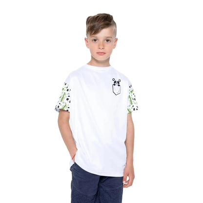 Bamboo Panda Bears Over Printed Kids T-Shirt - Vkamian