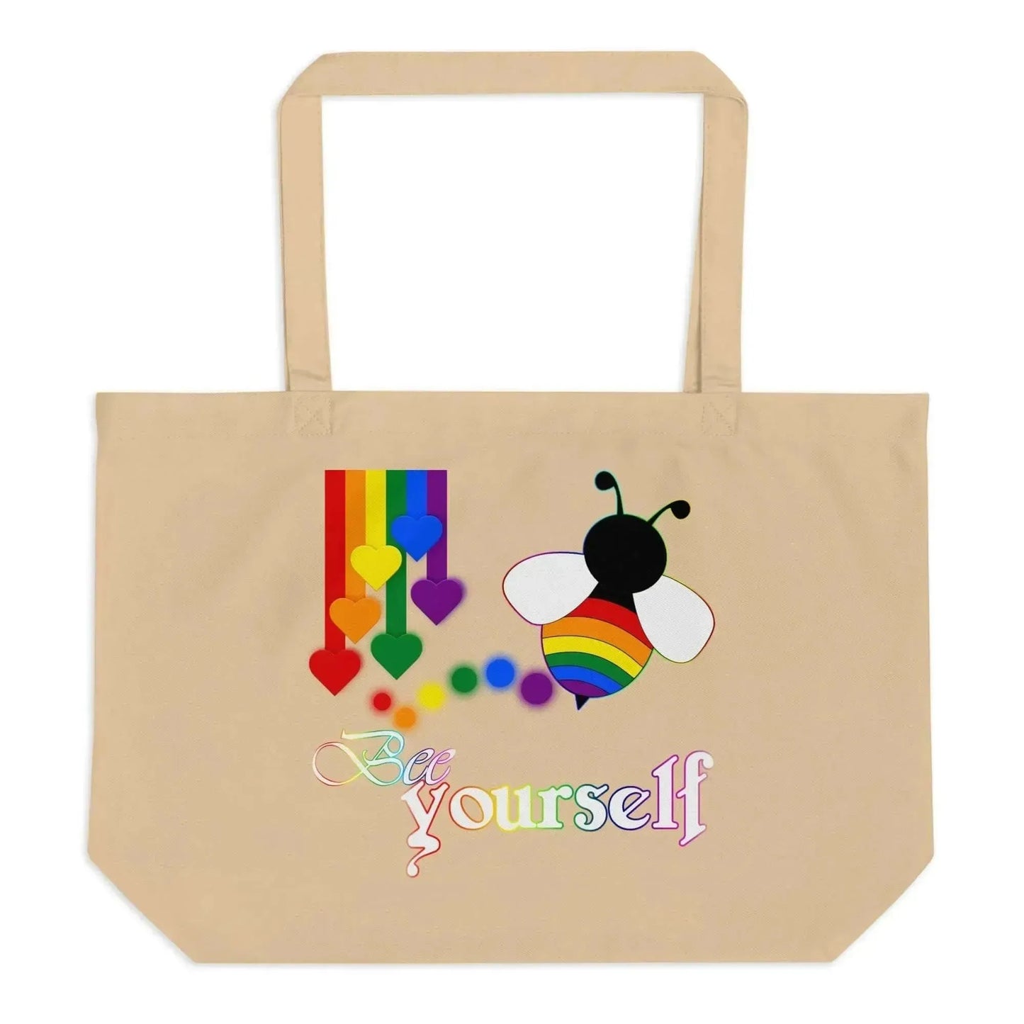 Bee Yourself Be Pridge LGBT Large organic tote bag - Vkamian