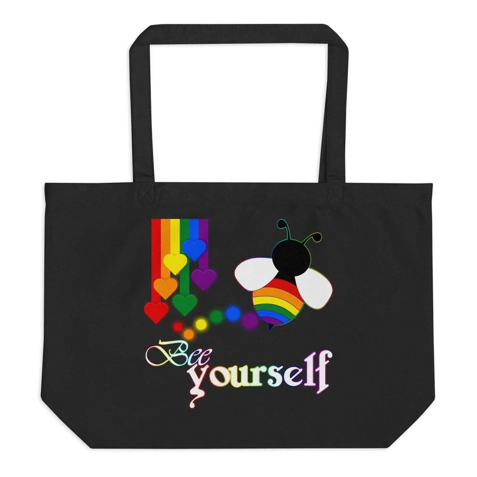 Bee Yourself Be Pridge LGBT Large organic tote bag - Vkamian