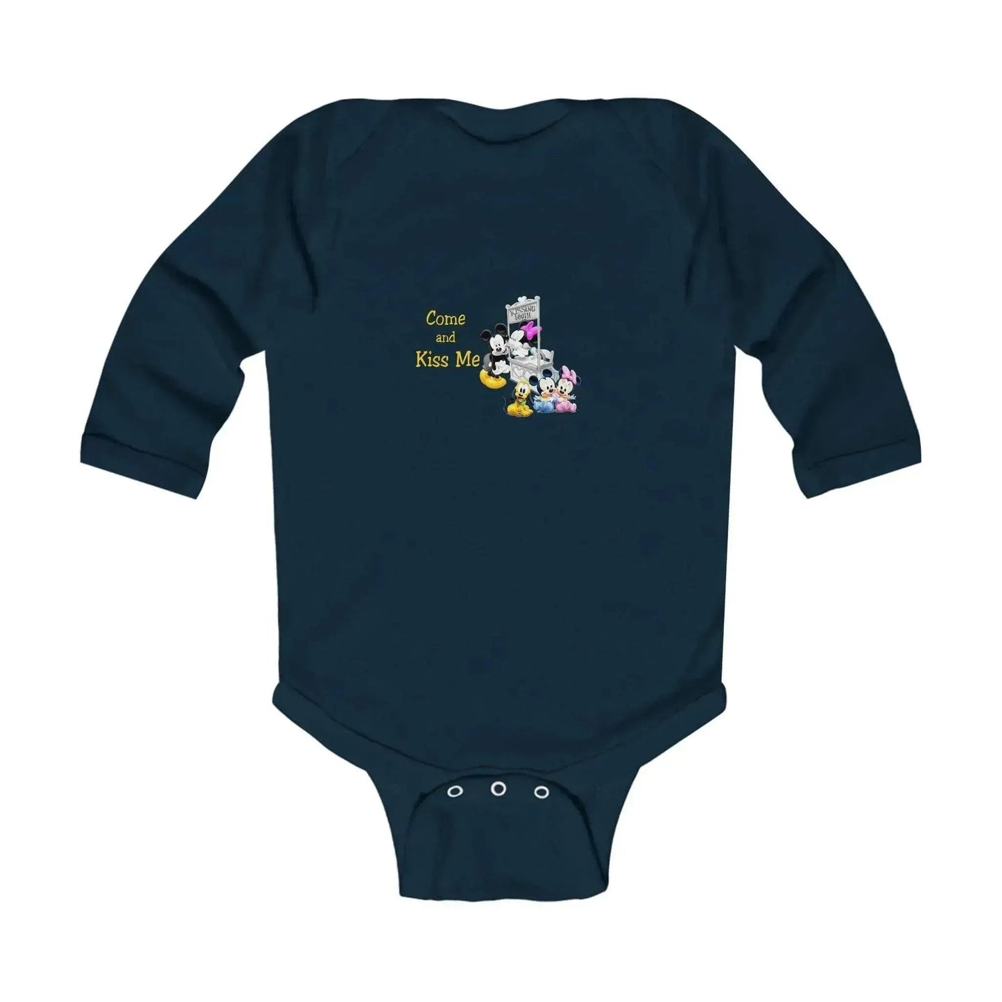 Black and White Mickey Minnie Mouse Baby Onesie