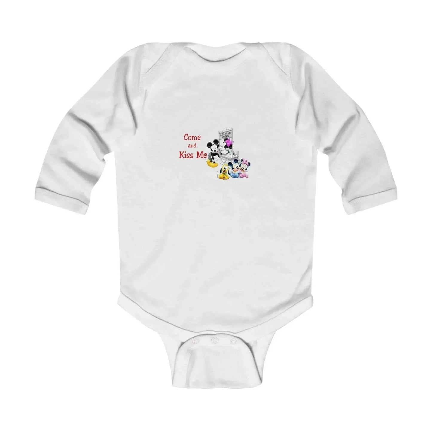 Black and White Mickey Minnie Mouse Baby Onesie