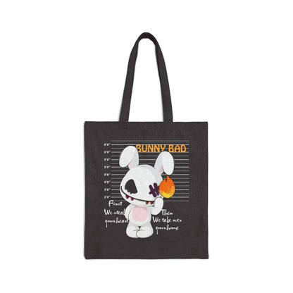 Cheaky Bunny Bad Cotton Canvas Tote Bag - Vkamian