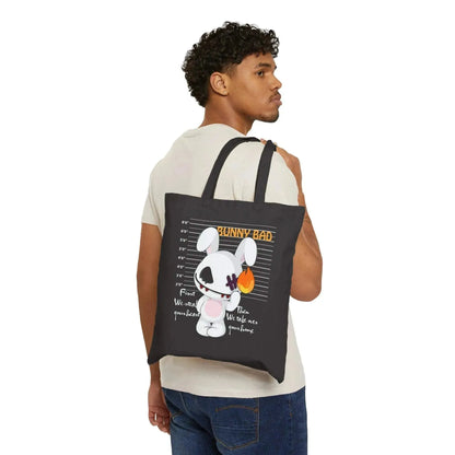 Cheaky Bunny Bad Cotton Canvas Tote Bag - Vkamian