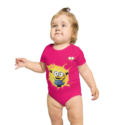 Cheeky Minion Short Sleeve Baby Bodysuit - Vkamian