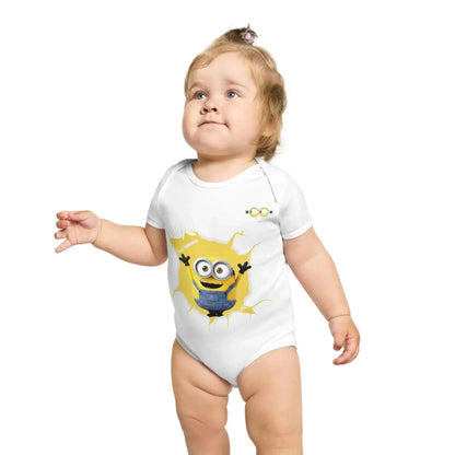 Cheeky Minion Short Sleeve Baby Bodysuit - Vkamian