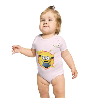 Cheeky Minion Short Sleeve Baby Bodysuit - Vkamian