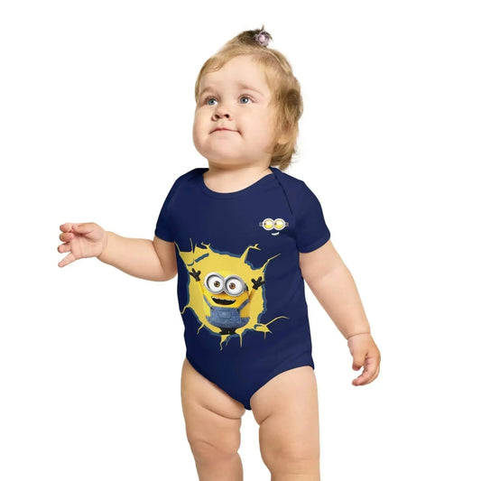 Cheeky Minion Short Sleeve Baby Bodysuit - Vkamian