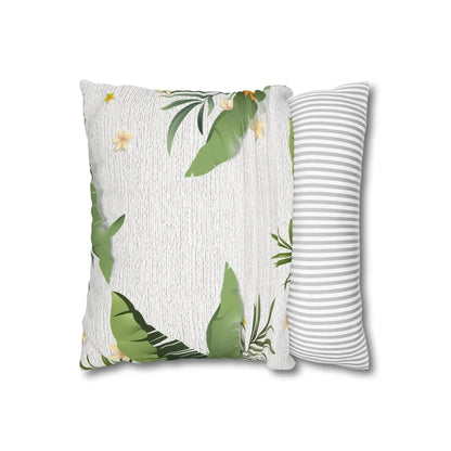 Classic Tropical Jungle Square Poly Canvas Pillowcase - Vkamian