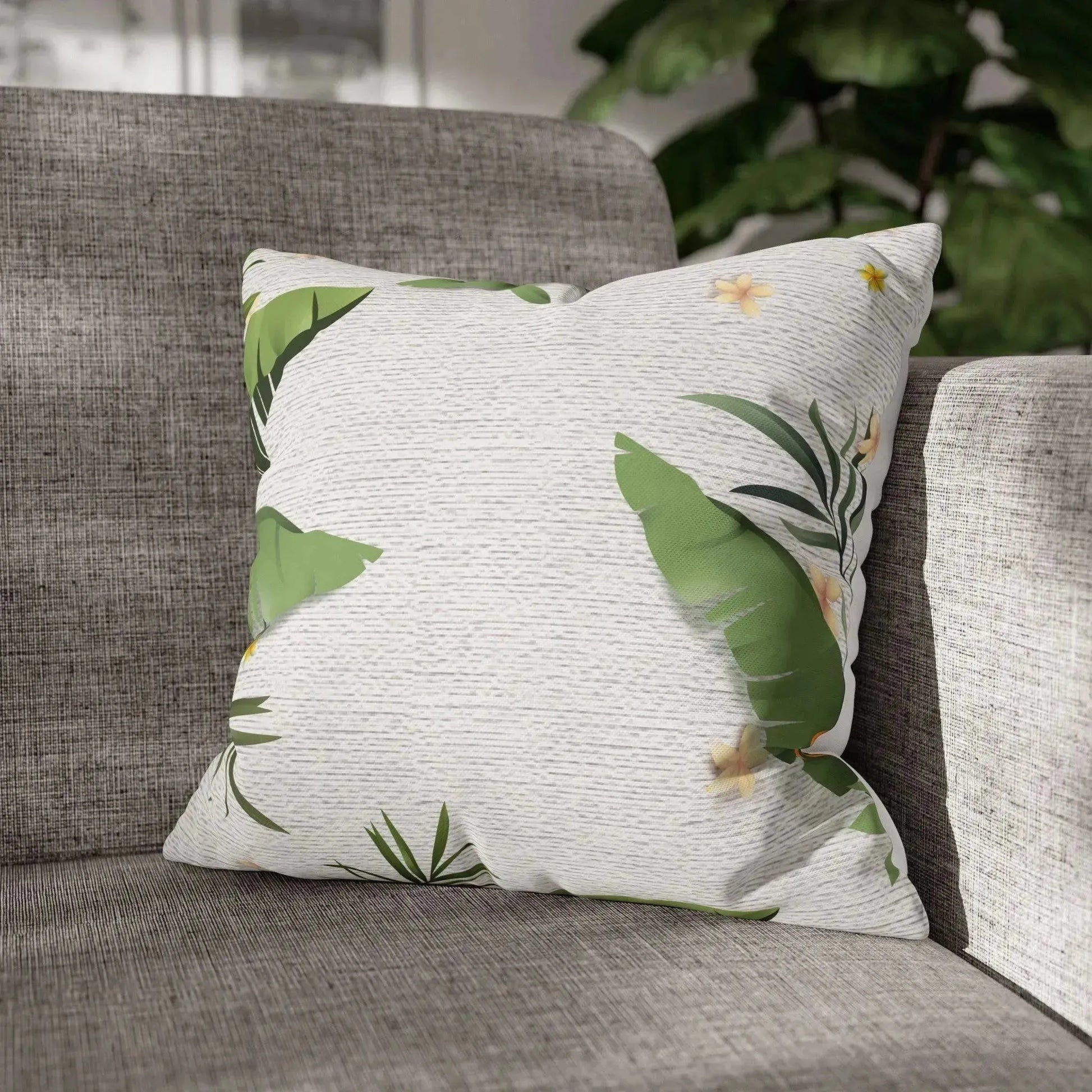 Classic Tropical Jungle Square Poly Canvas Pillowcase - Vkamian