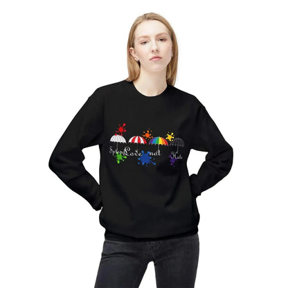 Colorful Painting Umbrella Unisex Midweight Softstyle Fleece Crewneck Sweatshirt - Vkamian