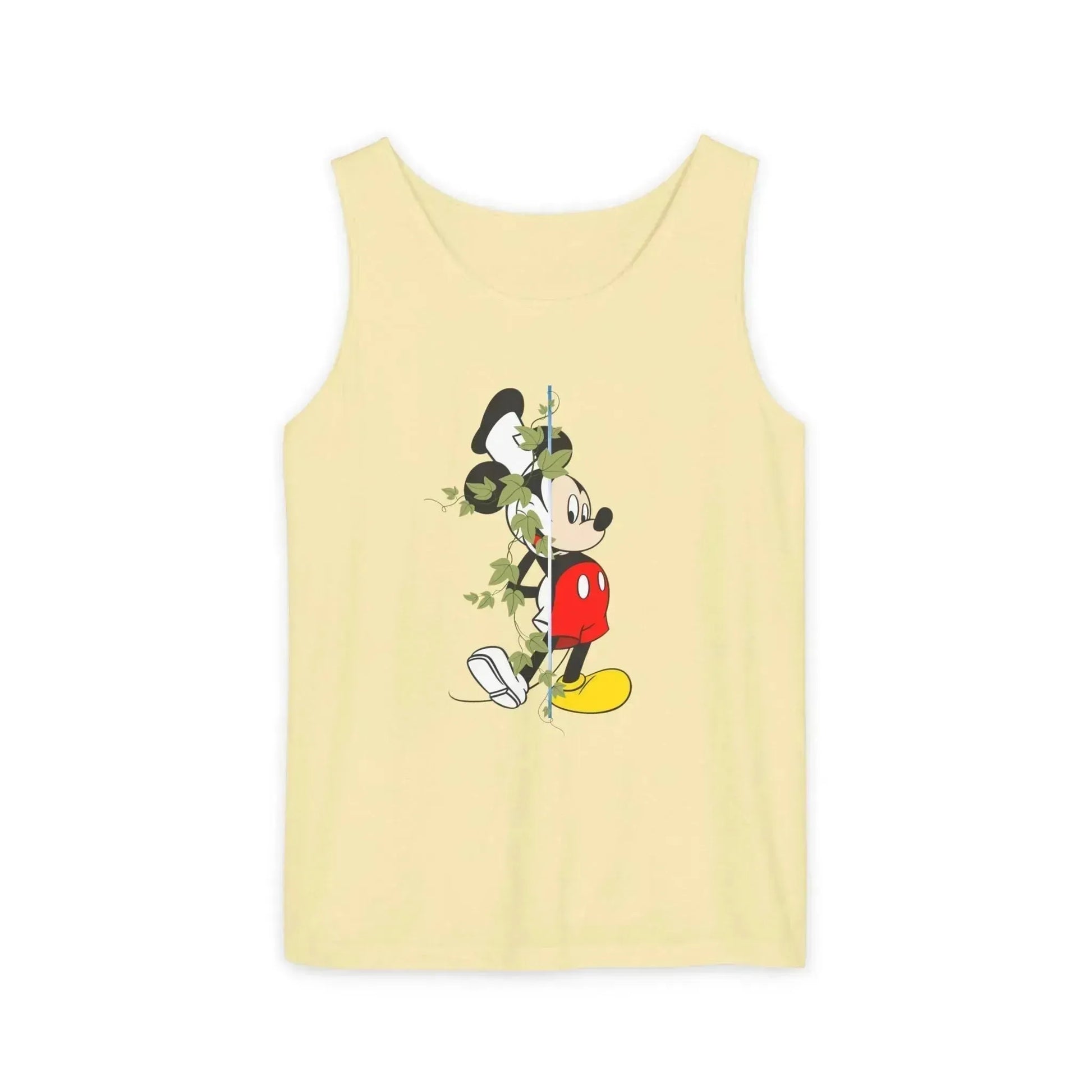 Cool Half Face Mickey Mouse Unisex Garment-Dyed Tank Top - Vkamian