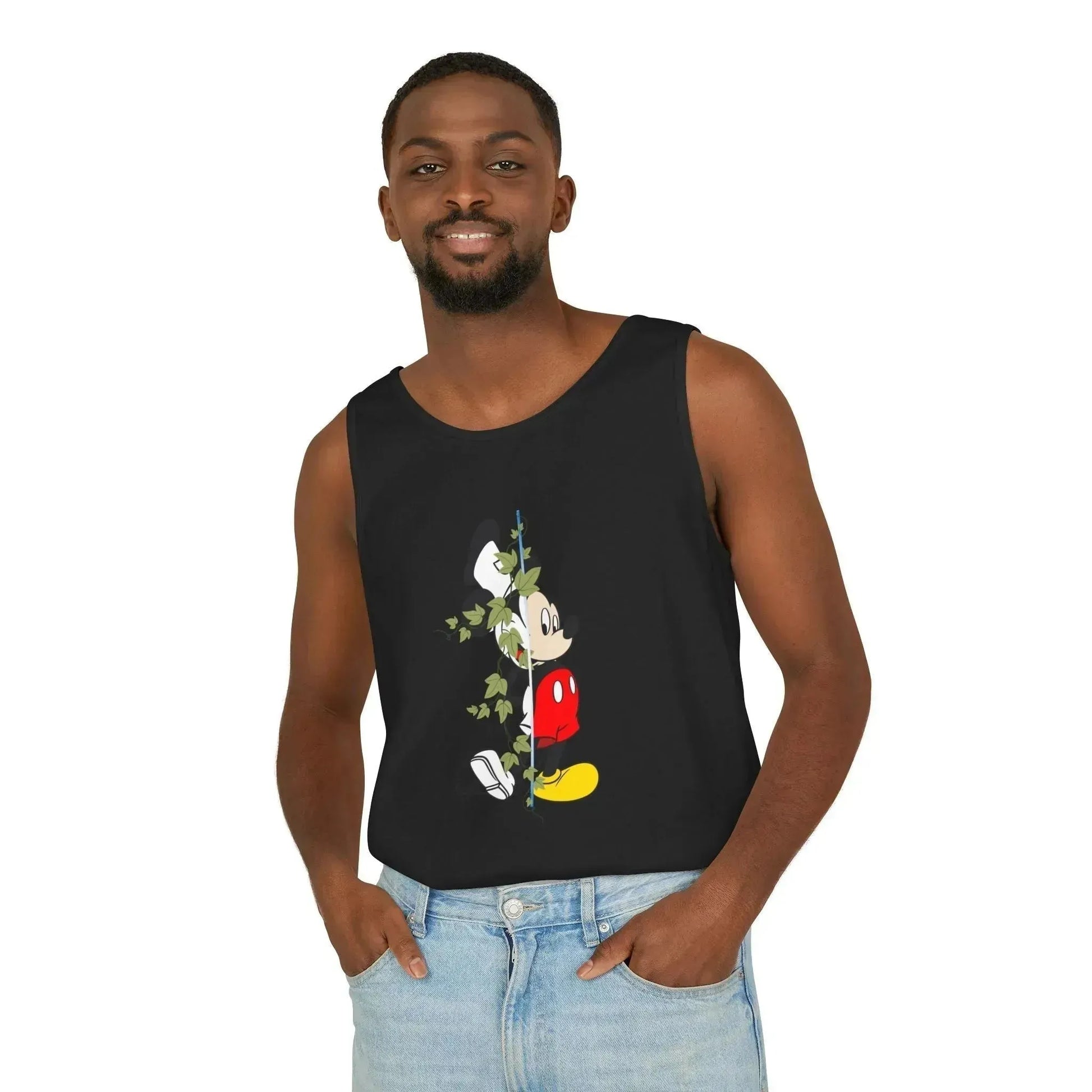 Cool Half Face Mickey Mouse Unisex Garment-Dyed Tank Top - Vkamian