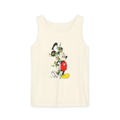 Cool Half Face Mickey Mouse Unisex Garment-Dyed Tank Top - Vkamian