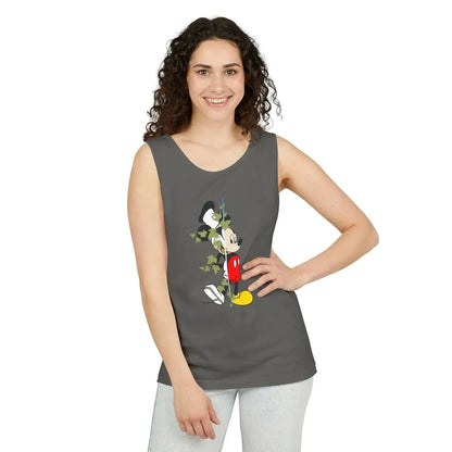 Cool Half Face Mickey Mouse Unisex Garment-Dyed Tank Top - Vkamian