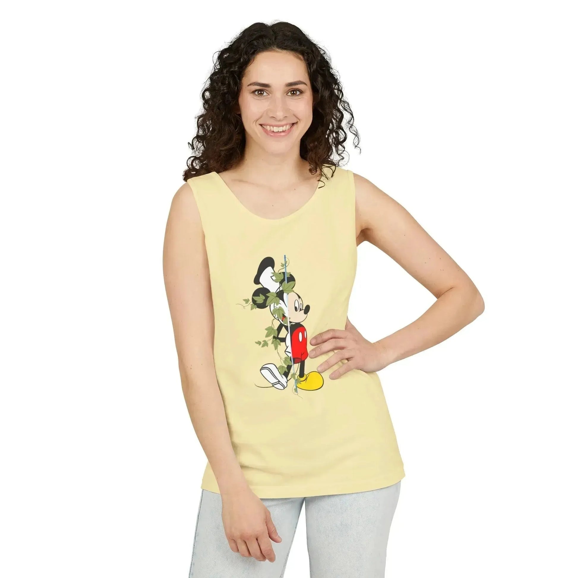 Cool Half Face Mickey Mouse Unisex Garment-Dyed Tank Top - Vkamian