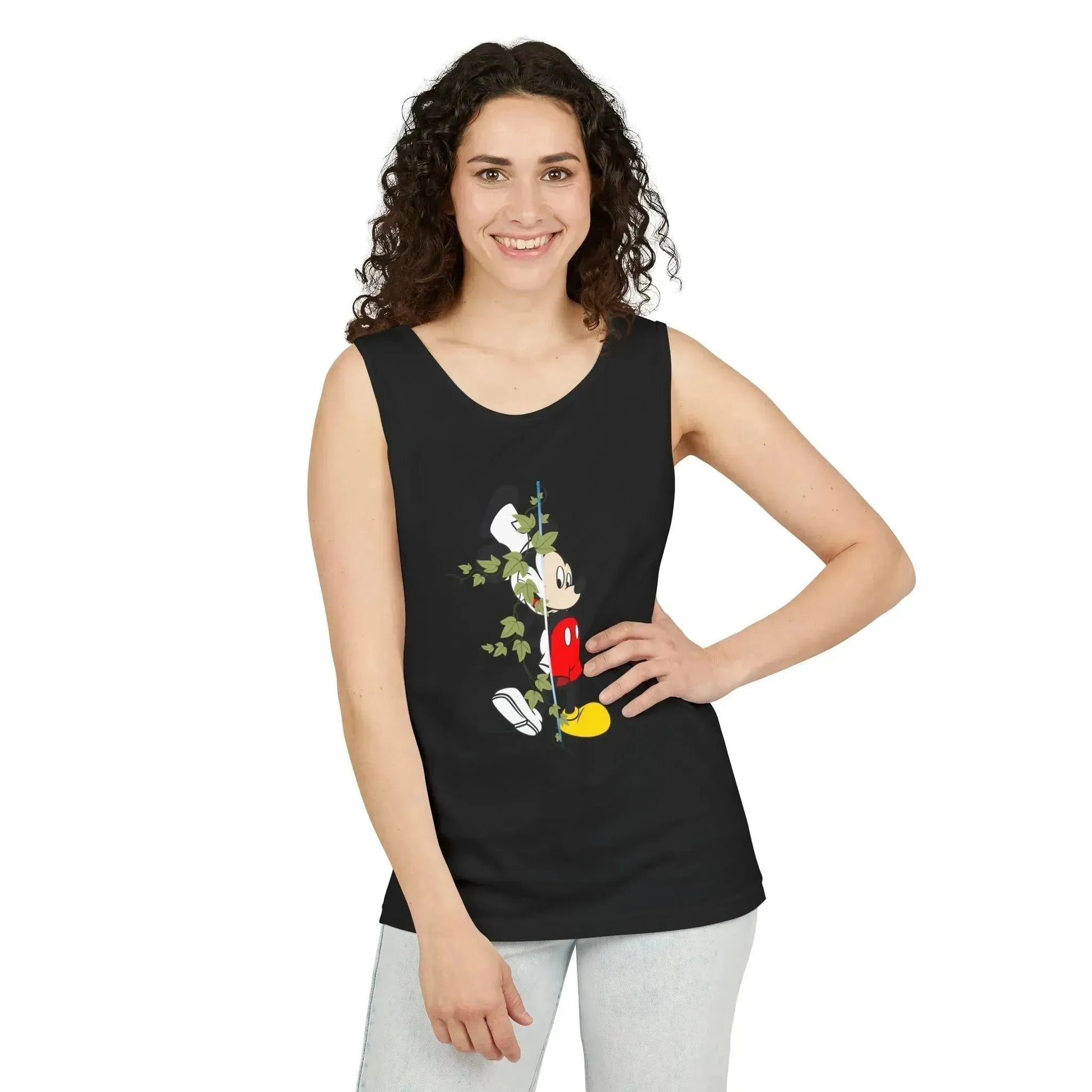 Cool Half Face Mickey Mouse Unisex Garment-Dyed Tank Top - Vkamian