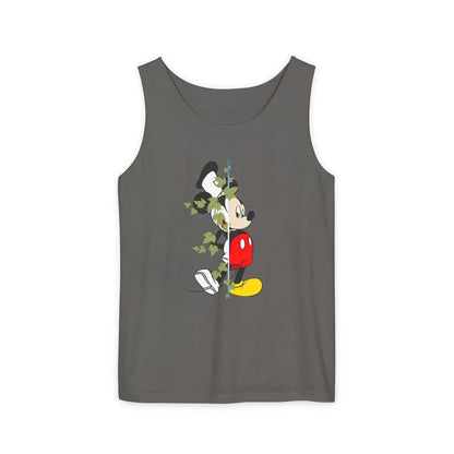 Cool Half Face Mickey Mouse Unisex Garment-Dyed Tank Top - Vkamian