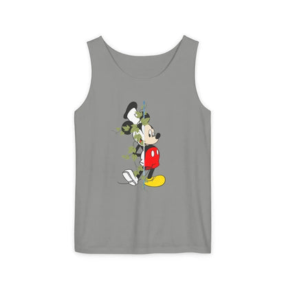 Cool Half Face Mickey Mouse Unisex Garment-Dyed Tank Top - Vkamian