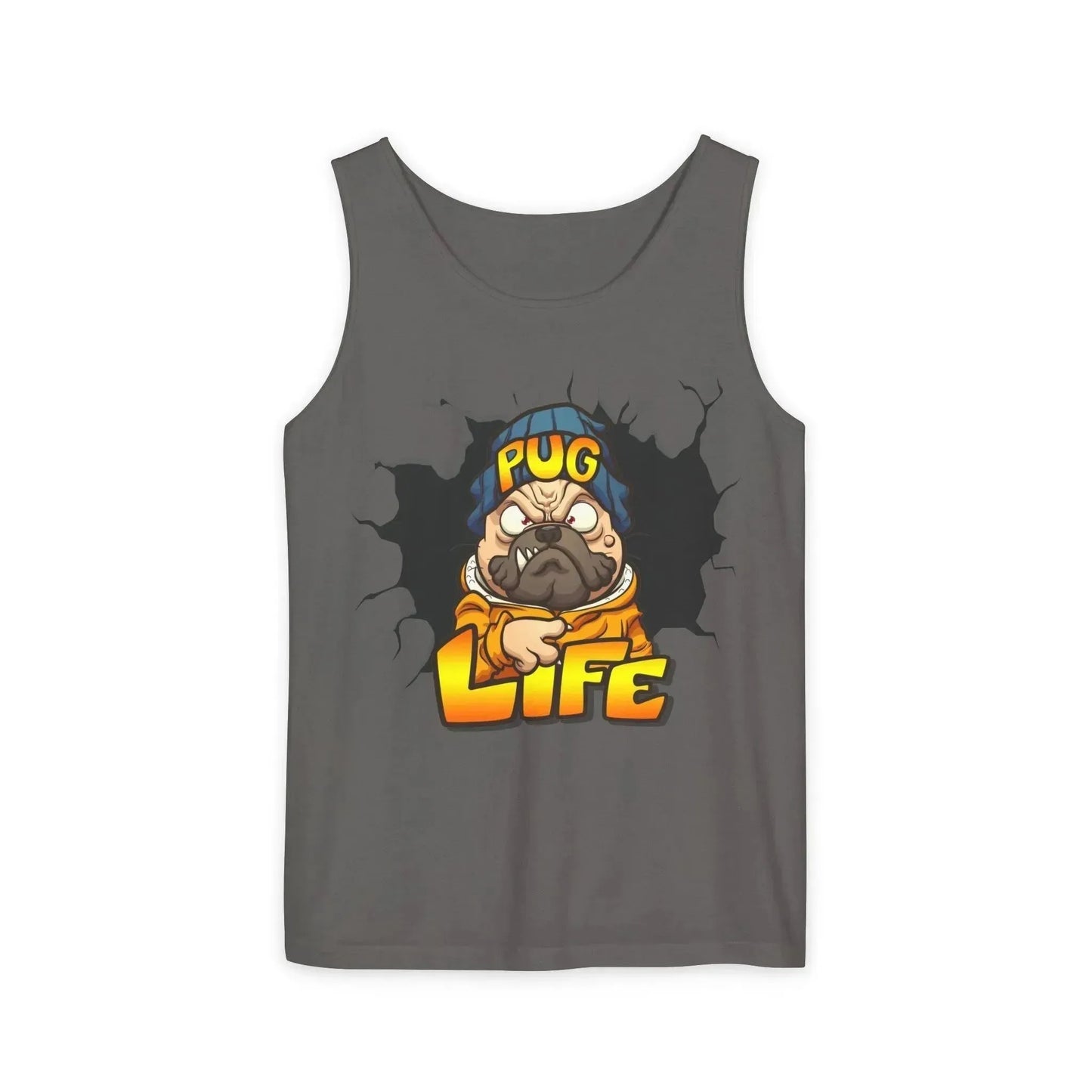 Cool Pug Life Unisex Garment-Dyed Tank Top - Vkamian