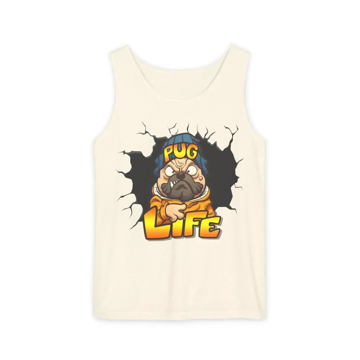 Cool Pug Life Unisex Garment-Dyed Tank Top - Vkamian