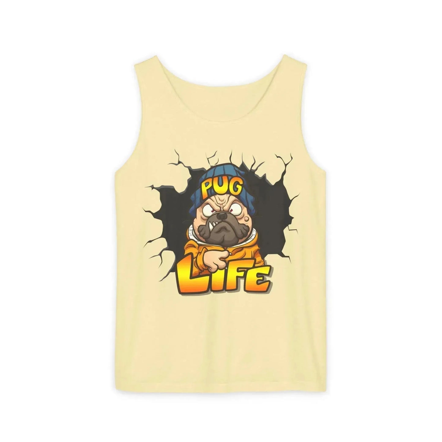 Cool Pug Life Unisex Garment-Dyed Tank Top - Vkamian