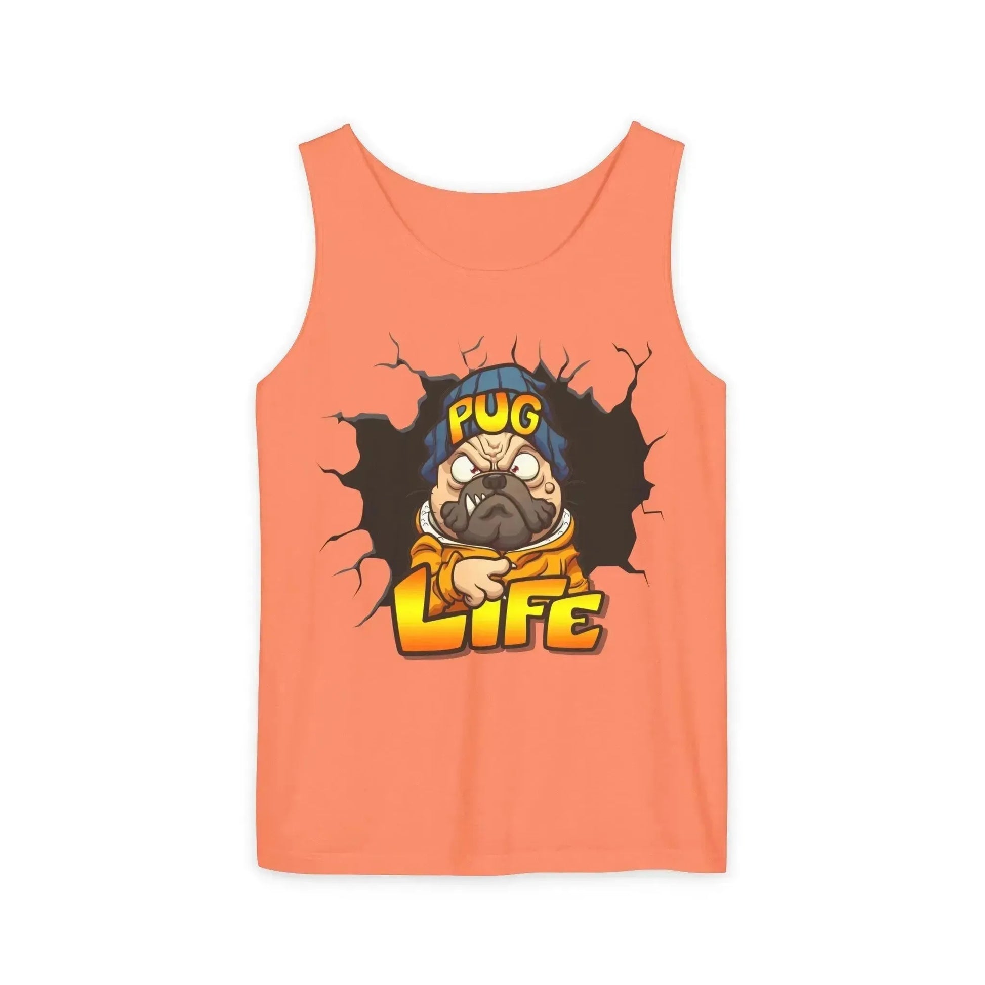 Cool Pug Life Unisex Garment-Dyed Tank Top - Vkamian