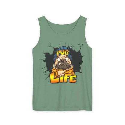 Cool Pug Life Unisex Garment-Dyed Tank Top - Vkamian