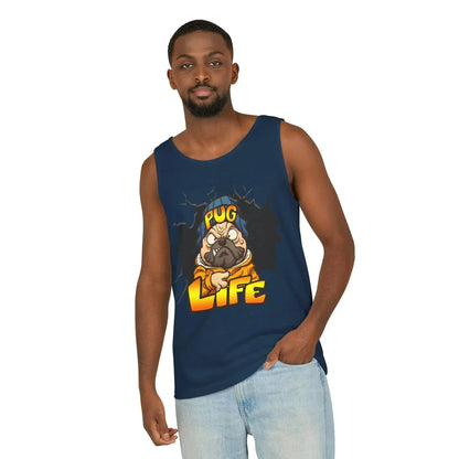 Cool Pug Life Unisex Garment-Dyed Tank Top - Vkamian