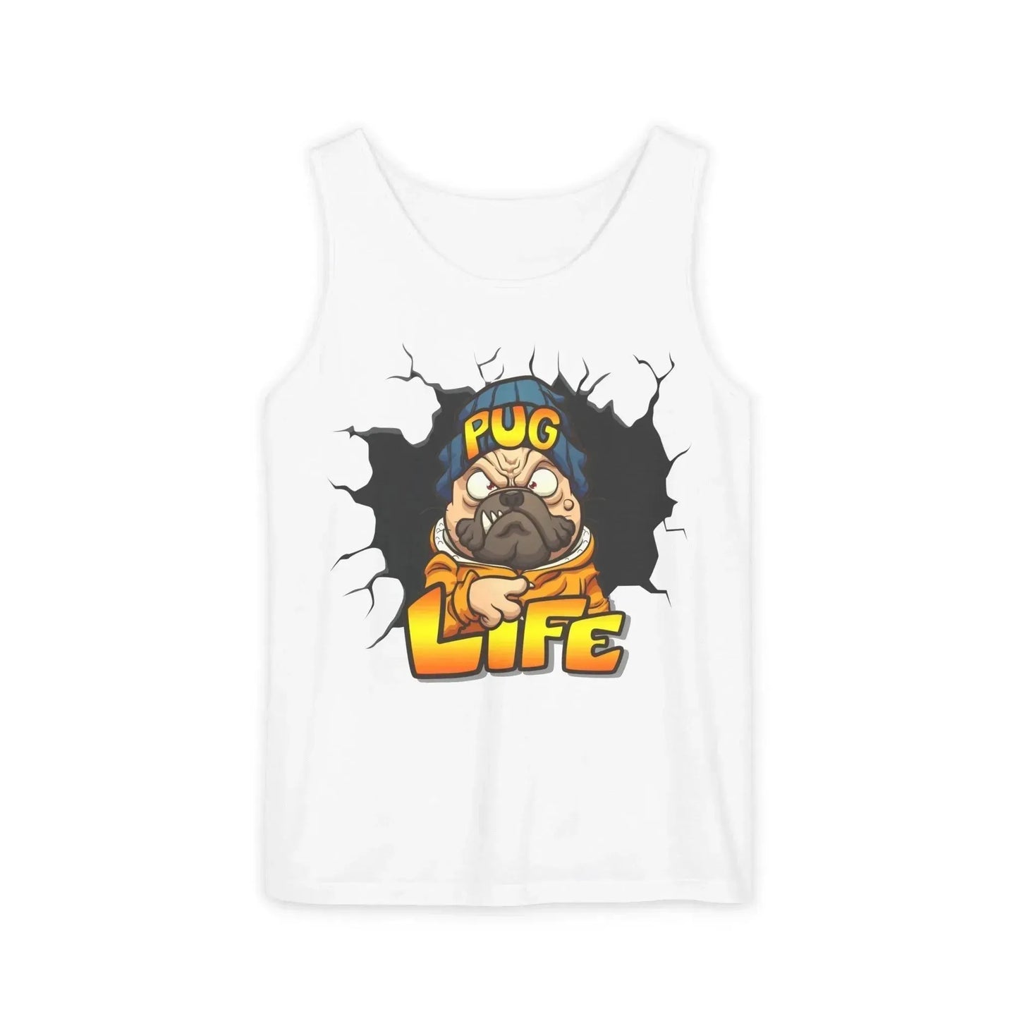 Cool Pug Life Unisex Garment-Dyed Tank Top - Vkamian