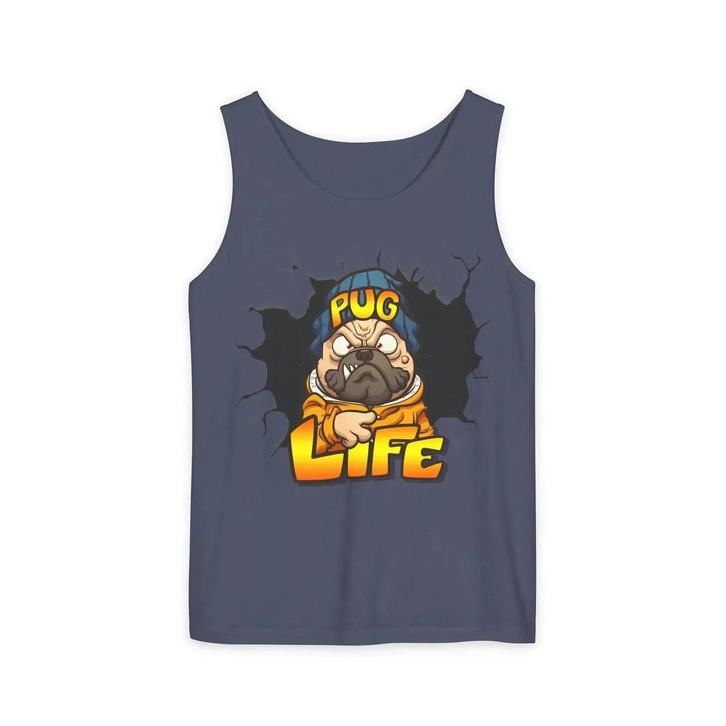 Cool Pug Life Unisex Garment-Dyed Tank Top - Vkamian