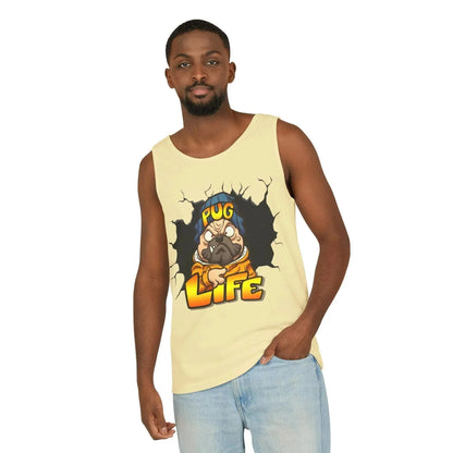 Cool Pug Life Unisex Garment-Dyed Tank Top - Vkamian