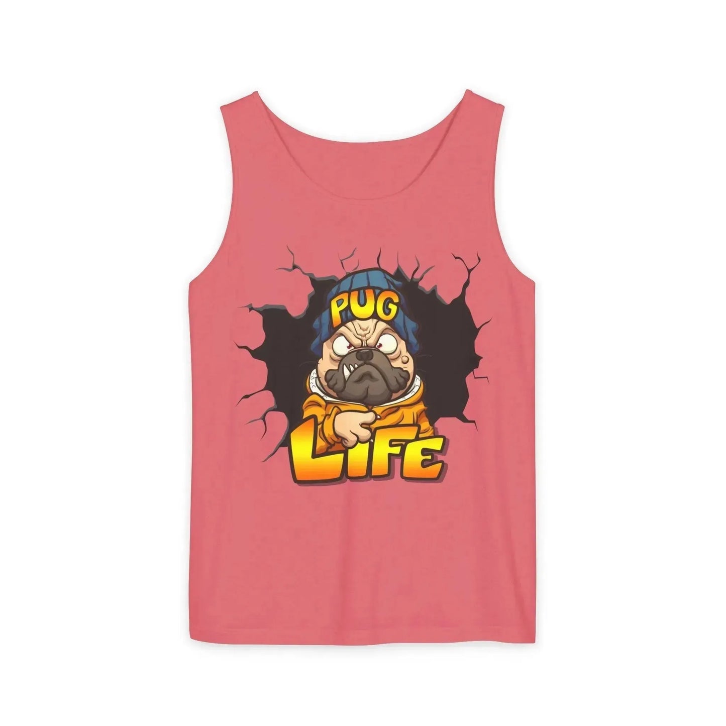 Cool Pug Life Unisex Garment-Dyed Tank Top - Vkamian